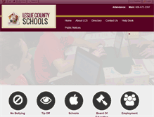 Tablet Screenshot of leslie.kyschools.us